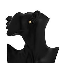 Stately Steel Stainless Steel Puffed Heart Stud Earrings