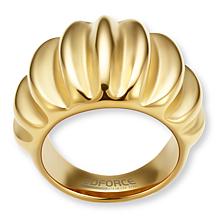 Stately Steel Stainless Steel Sculpted Cable Ring