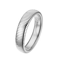 Stately Steel Stainless Steel Snake Chain Stretch Bracelet