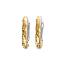 Stately Steel Stainless Steel U-Shape Hoop Earrings