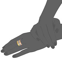 Stately Steel Tri-Colored Roman Numeral Ring Set