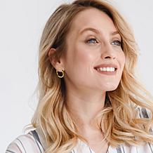 Stately Steel Twist Hoop Earrings