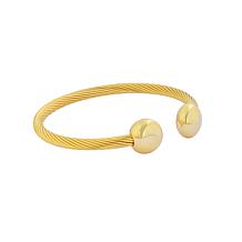 Stately Steel Twisted Cable Wire Open Bangle