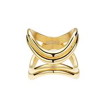 Stately Steel X Curve Ring