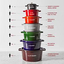 Staub 4-Quart Cast Iron Round Cocotte in Matte Colors