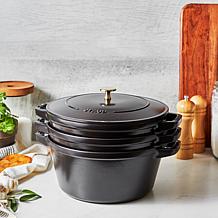 Staub Cast Iron 4-Piece Stackable Set - Cherry