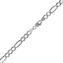 Sterling Silver 18" 4.4mm Figaro Chain