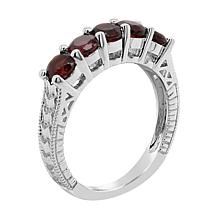 Sterling Silver 5-Stone Gemstone Band Ring