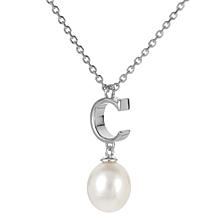 Sterling Silver Cultured Freshwater Pearl "C" Initial 16" Necklace