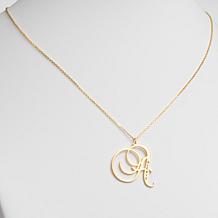 Sterling Silver Engraved Initial-Name Necklace