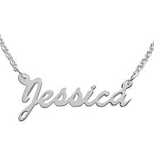 Gold-Plated or Sterling Hollywood Script Name Necklace