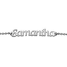 Sterling Silver Personalized Mini Name Ankle Bracelet
