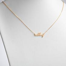Sterling Silver Petite Lowercase Script Name Necklace