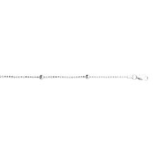 Sterling Silver Polished and Diamond-Cut Ankle Bracelet - 10"