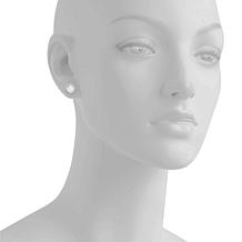 Sterling Silver Round Created Opal and CZ Halo Stud Earrings