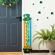 St.Patrick's Wooden Rainbow and Pot of Gold Porch Decor