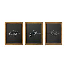 Stratton home decor set of 3 2024 printed linen bathroom rules wall art