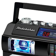Studebaker Retro Bluetooth Boombox w/CD Player, Radio & Cover