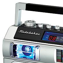 Studebaker Retro Bluetooth Boombox w/CD Player, Radio & Cover