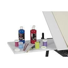 Studio Designs Fusion 2-Piece Black and White Drafting Table Stool Set