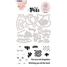 Studio Light KJ Stamp & Cutting Die Building Pets Cat By Karin Joan