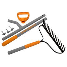 Sun Joe Garden Rake with Extra Handle