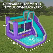 Sunny & Fun Compact Bounce-A-Round Inflatable Water Slide Park