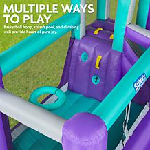 Sunny & Fun Compact Bounce-A-Round Inflatable Water Slide Park
