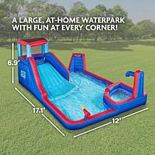 Sunny & Fun Four Corner Inflatable Water Slide Park