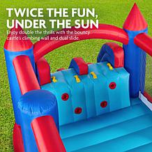 Sunny & Fun Inflatable Bouncy Castle with Dual Slide