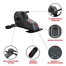 Sunny Health & Fitness Motorized Under Desk Bike for Legs and Arms