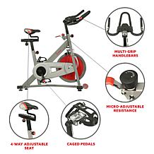 Sunny Health and Fitness Pro II Indoor Cycling Bike with Device Mount