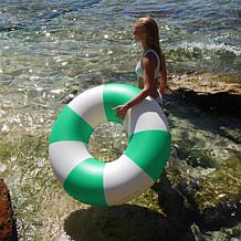 SUNNYLiFE Zest Green Stripe Pool Ring 41.7"