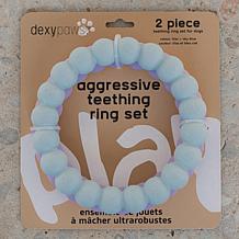 SuperChew Rings Aggressive Chew Toy Set - Lilac & Sky Blue