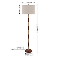 Suzy 62" Cream Brown Resin Floor Lamp