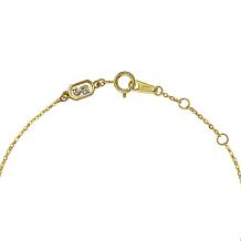 Suzy Levian 14K Gold .63ctw Diamond Clover By The Yard Necklace