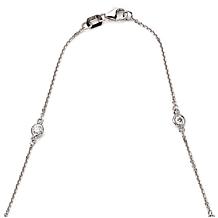 Suzy Levian 18" 14K Gold 1.30ctw Diamond Bezel Station Necklace