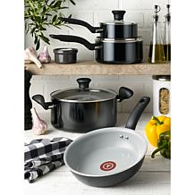 T-Fal G917SG64 Initiatives 16-Piece Ceramic Cookware Set, Black