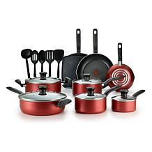 T-fal Initiatives 18-piece Cookware Set - Red