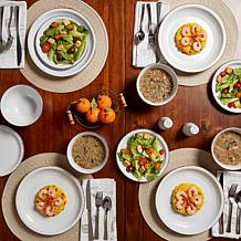 Tabletops Gallery 12PC White Farmhouse Dinnerware Set - Service for 4