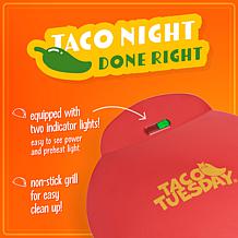Taco Tuesday 6-Wedge Electric Quesadilla Maker w/ Extra Stuffing Latch
