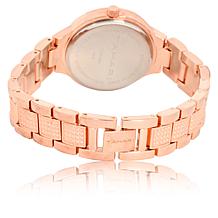 Tahari Rosetone Women's Crystal-Accented Bracelet Watch