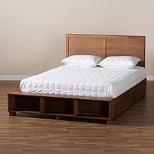 Tamsin Queen Size 4-Drawer Platform Storage Bed with Built-In Shelves