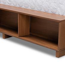 Tamsin Queen Size 4-Drawer Platform Storage Bed with Built-In Shelves