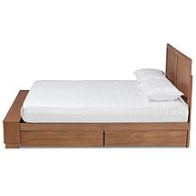 Tamsin Queen Size 4-Drawer Platform Storage Bed with Built-In Shelves