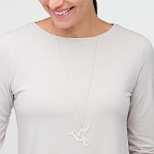 Tanya Moss Sterling Silver Hummingbird Pendant with Chain