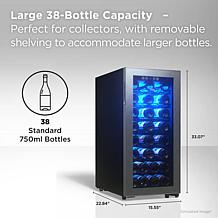 TCL 38-Bottle 3.4 Cubic-foot Wine Cooler with LED Lighting