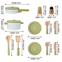 Teamson Kids - Little Chef Frankfurt Wooden Cookware Set