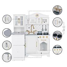 Teamson Kids Little Chef Upper East Retro Play Kitchen, White