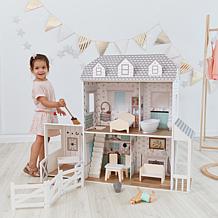 Teamson Kids Olivia's World Dreamland Farm House 12" Doll House, Gray